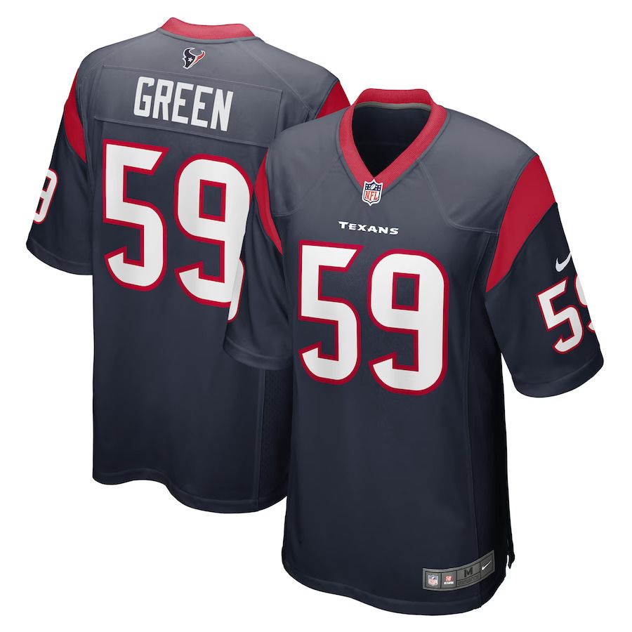 Men Houston Texans #59 Kenyon Green Nike Navy Player Game NFL Jersey